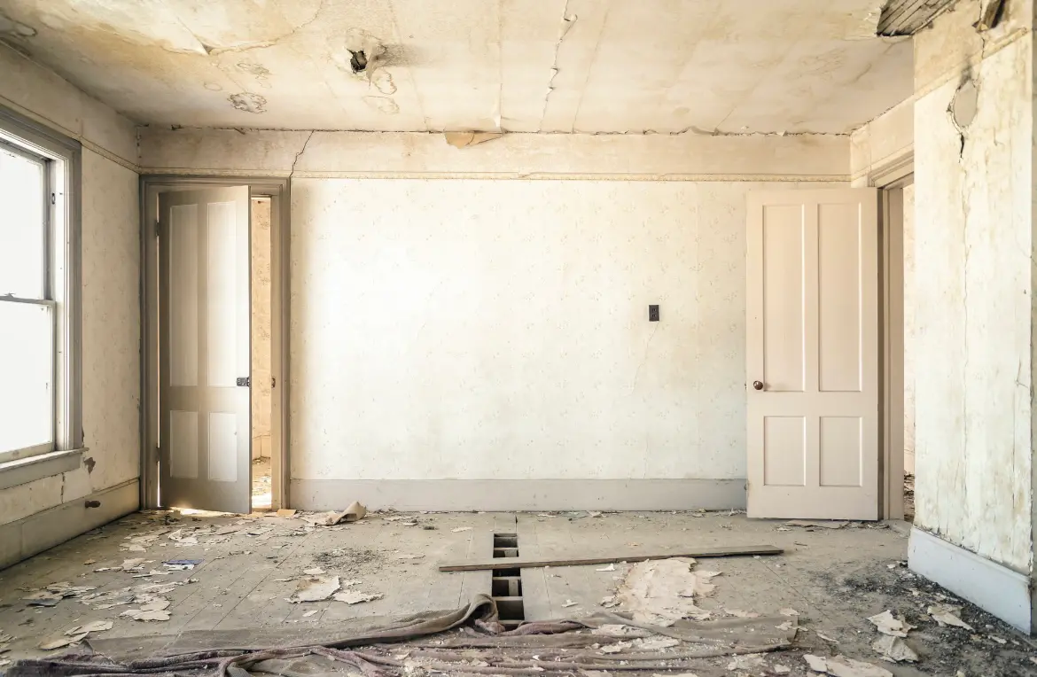 Waste disposal crew managing a cleanout project in West Earl